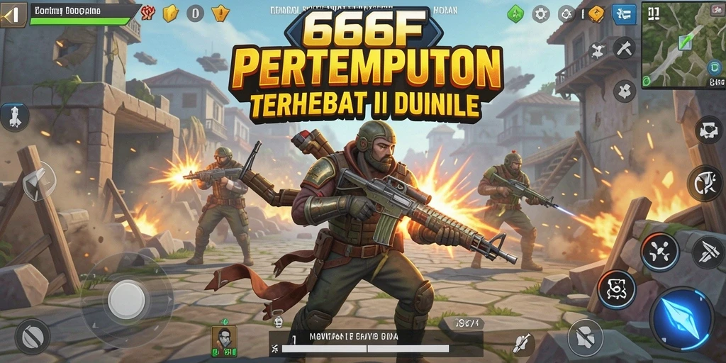 Tampilan gameplay menarik dari 666F dalam pertempuran Battle Royale.