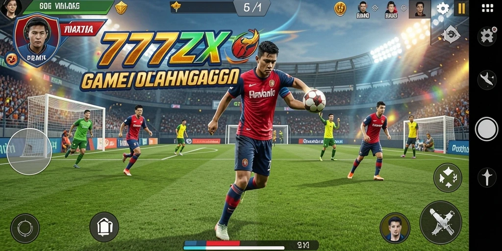 Tampilan gameplay yang seru dan menegangkan dari 777ZX menunjukkan aksi olahraga yang mendebarkan.