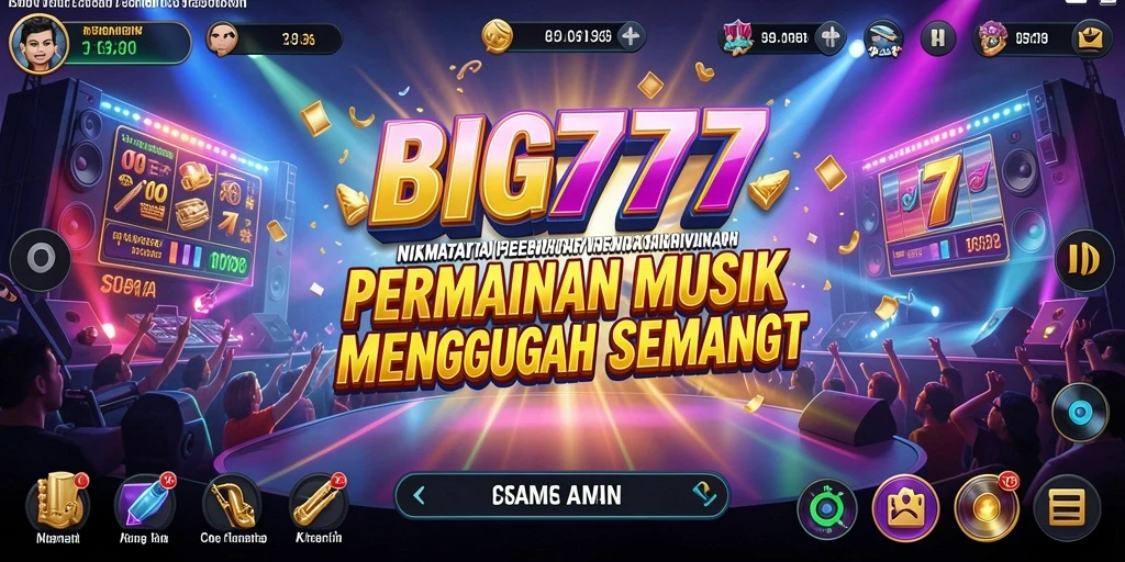 Tampilan gameplay BIG777 yang seru dan interaktif dalam permainan musik.