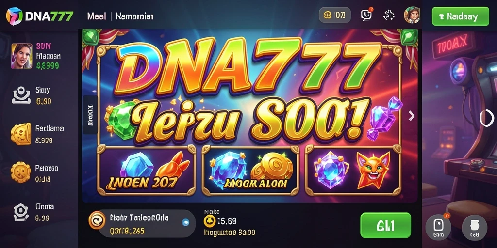 Screenshot utama menampilkan gameplay Slot yang mengasyikkan di DNA777.
