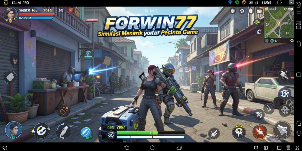 Tampilan gameplay menarik dari FORWIN77 dalam simulasi strategis.