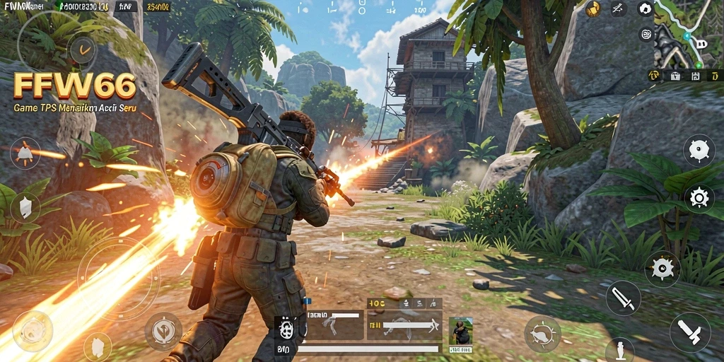 Tampilan gameplay seru dalam game TPS FW66.