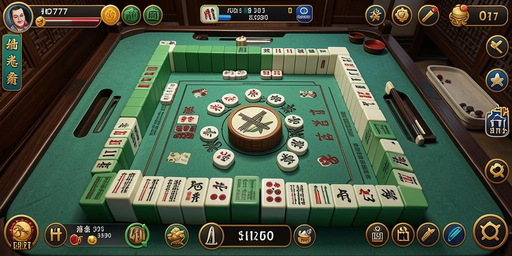 Screenshot menampilkan gameplay menarik dari HO777 dengan grafik Mahjong yang memukau.