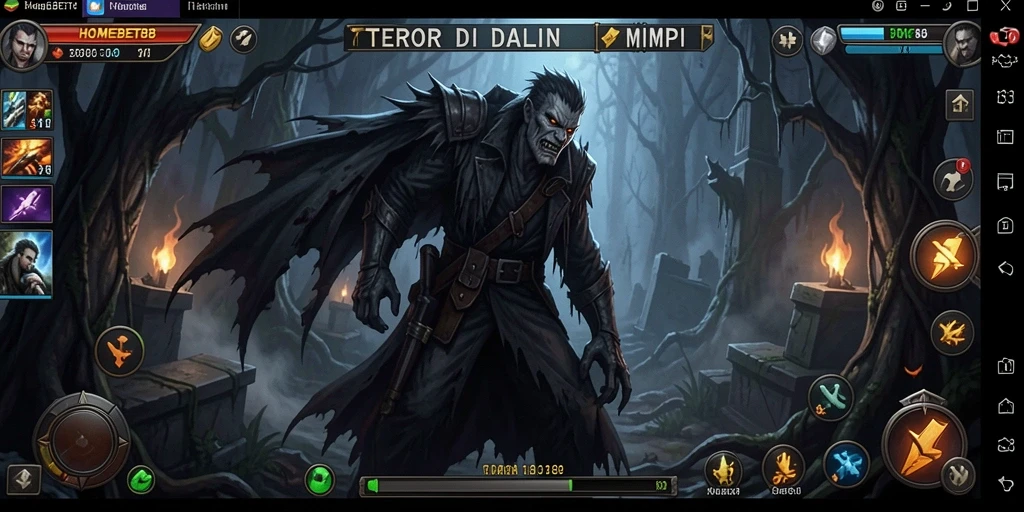 Tampilan gameplay HOMEBET88 yang mencekam dan menakutkan.