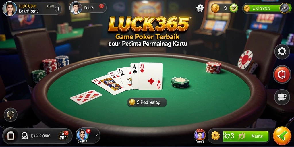 Tampilan gameplay seru di LUCK365 dengan aksi poker intens.
