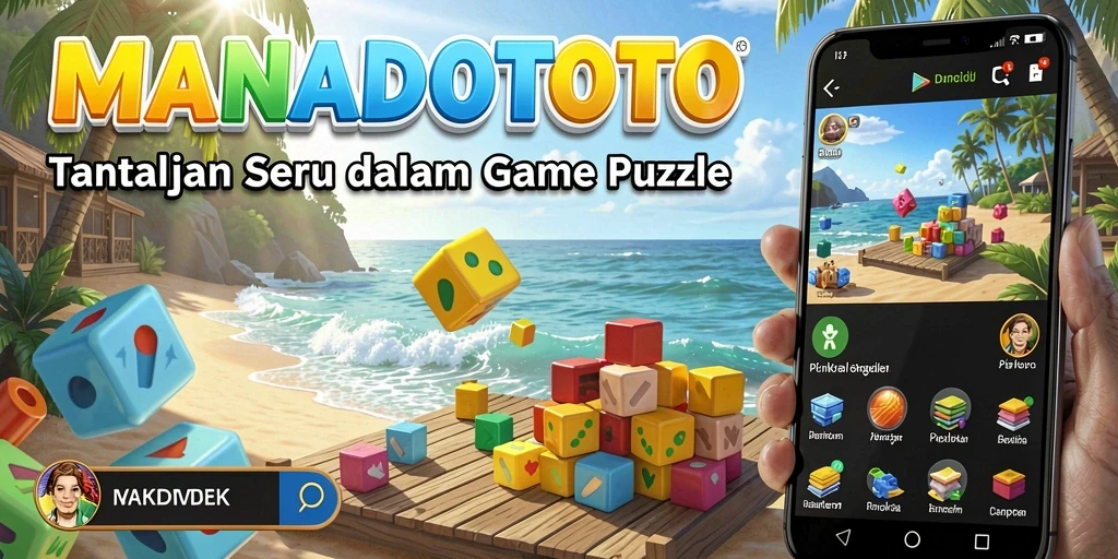 Tampilan gameplay MANADOTOTO yang penuh warna dan menantang puzzle.