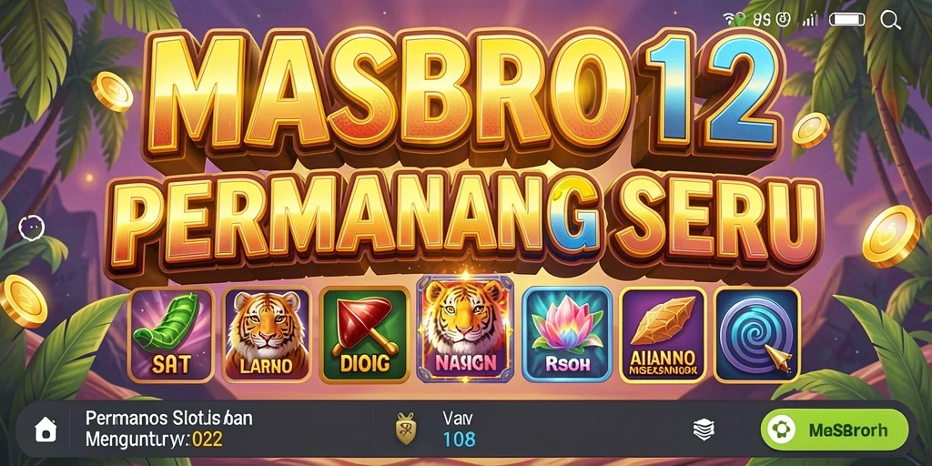 Screenshot game MASBRO12 menampilkan gameplay Slot yang mengasyikkan.