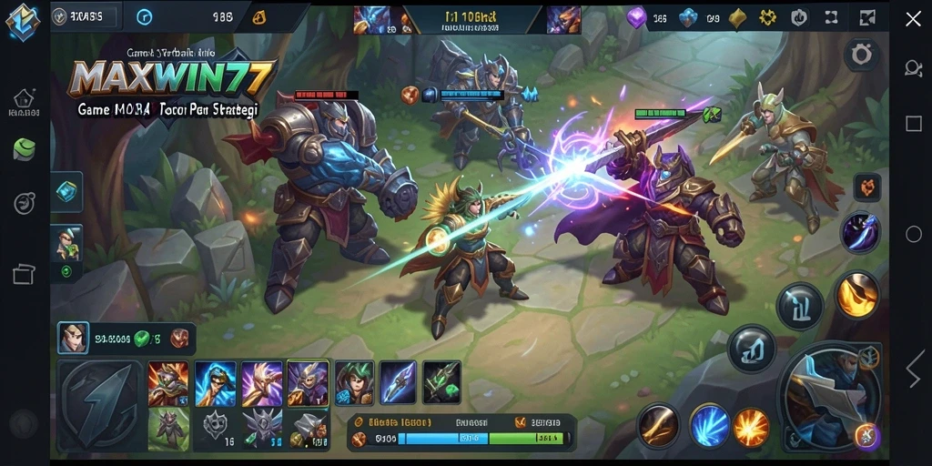 Tampilan gameplay seru dari MAXWIN77 dalam pertempuran strategi.