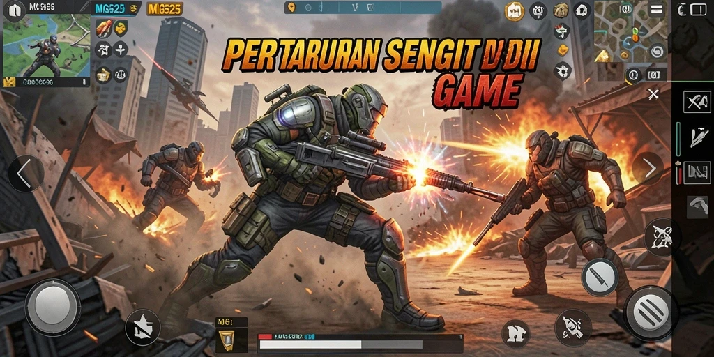 Tampilan gameplay pertarungan seru di MG525.
