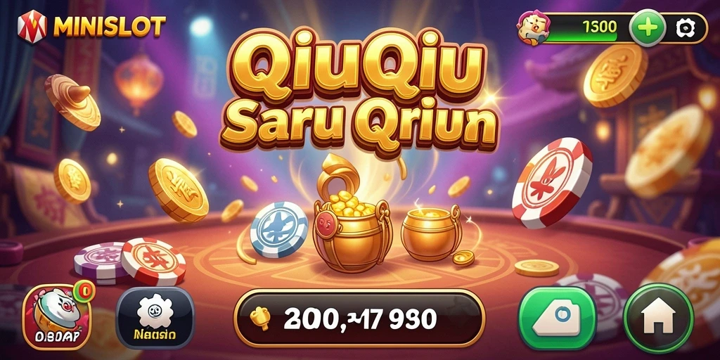 Tampilan menarik dari gameplay QiuQiu di MINISLOT.