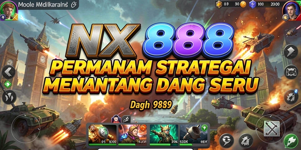 Tampilan gameplay NX888 yang menegangkan dan strategis.