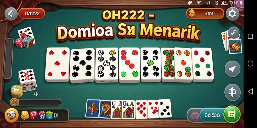 Tampilan gameplay utama domino di OH222 yang seru dan menantang.