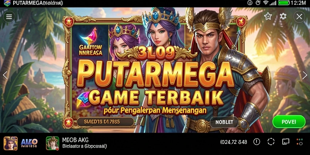 Tangkapan layar PUTARMEGA menampilkan gameplay Slot yang mengasyikkan dan penuh warna.