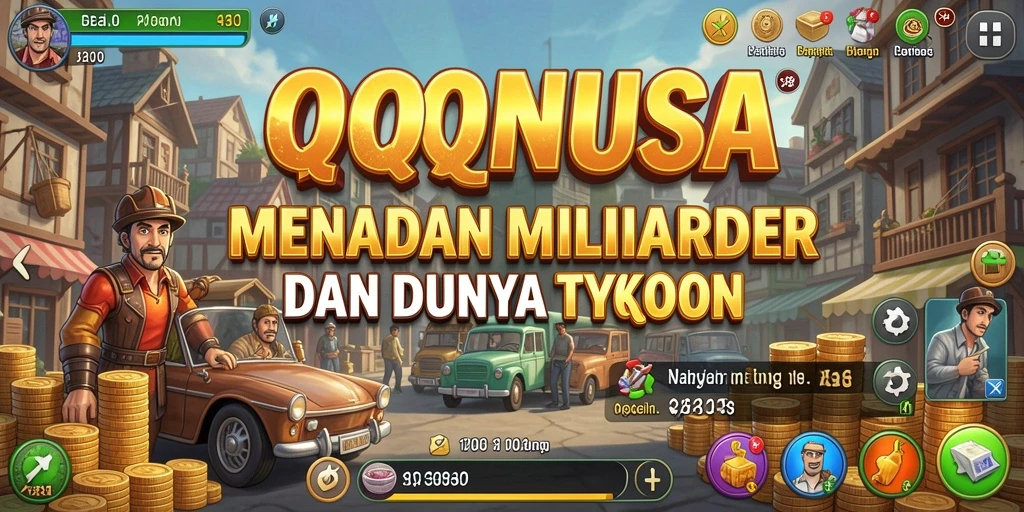 Screenshot permainan QQNUSA menunjukkan momen seru dalam mengelola bisnis Tycoon.