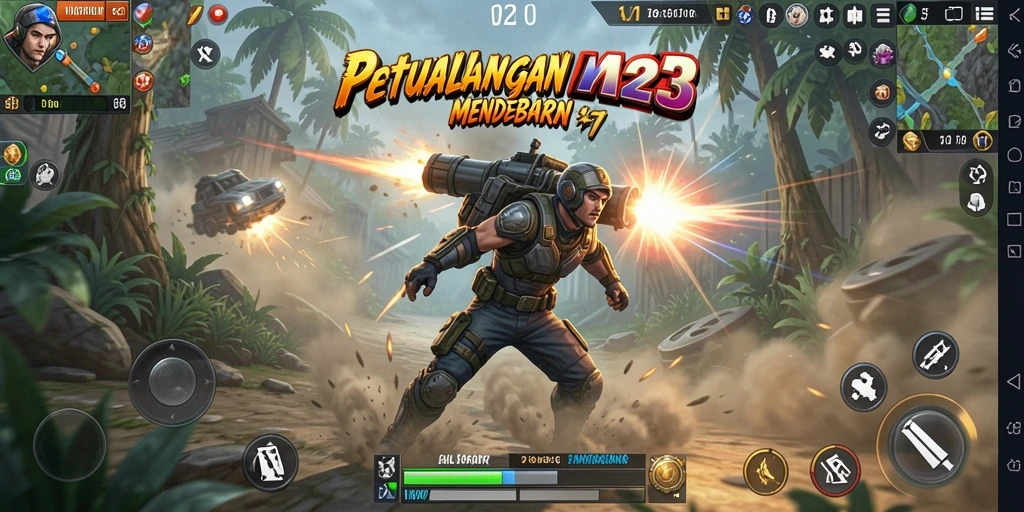 Screenshot game RATU123 menampilkan aksi pertarungan dan strategi yang intens.