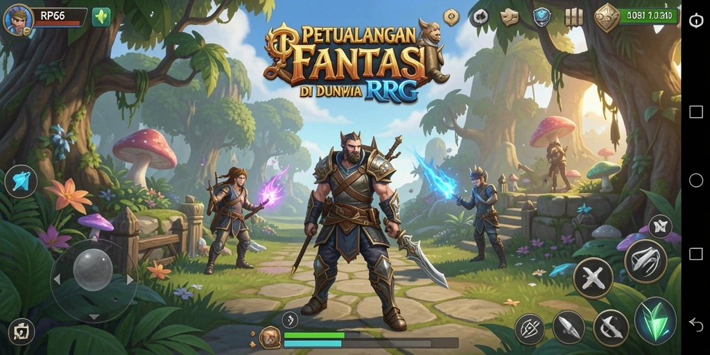 Tangkapan layar utama RP66 menampilkan aksi seru dalam dunia RPG.