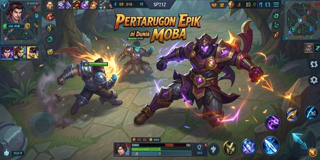 Tampilan gameplay menegangkan dalam SP212 dengan karakter beraksi.