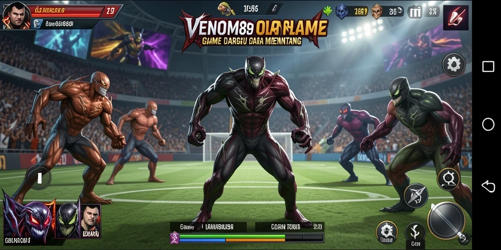 Screenshot gameplay menunjukkan aksi seru dalam pertandingan olahraga.